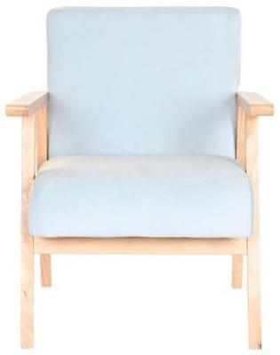 Sky Blue Fabric Armchair