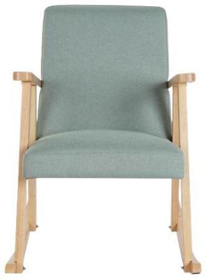 Scandi Sky Blue Polyester Rocking Chair