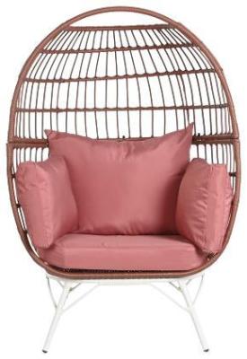 Garden Terracotta Rattan Outdoor Hanging Armchair