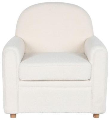 White Borre Fabric Armchair