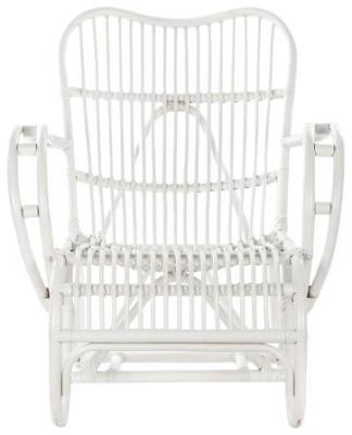 Skylar Balinese White Rattan Armchair