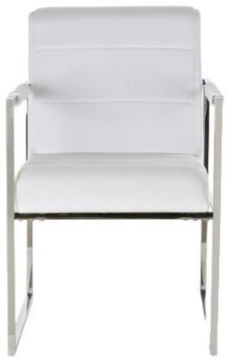 Product photograph of White Steel Armchair from Choice Furniture Superstore