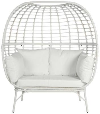 Garden White Rattan Armchair