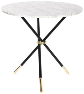 Chic White Wood Side Table