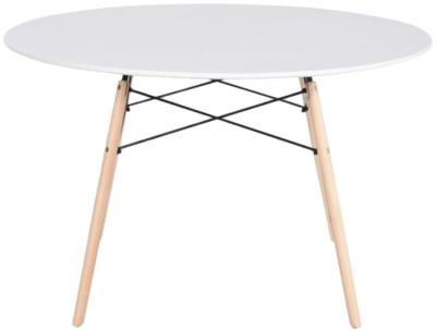 Urban White 4 Seater Round Dining Table