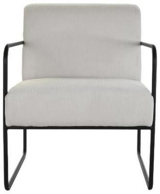 Modern White Fabric Armchair