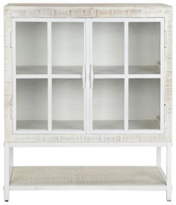 White Wood 85cm Small 2 Door Sideboard