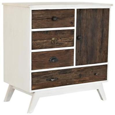 African Dark Brown 4 Drawer Chest