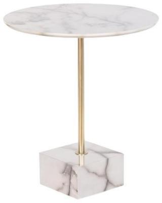 Modern White Marble Side Table