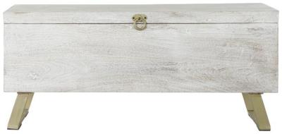 Product photograph of Modern White Wood Decape Trunk from Choice Furniture Superstore