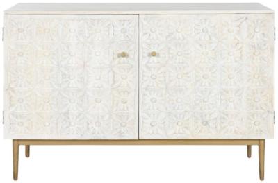 White Mango Wood 120cm Medium 2 Door Sideboard