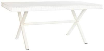 Product photograph of Alma Diamond White Mango Wood 6 Seater Dining Table from Choice Furniture Superstore