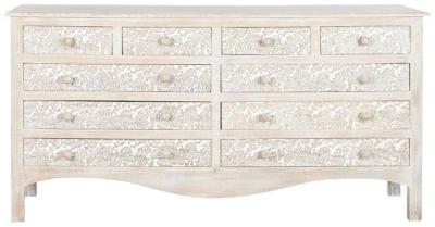 Indian White Mango Wood Multi Drawer Chest