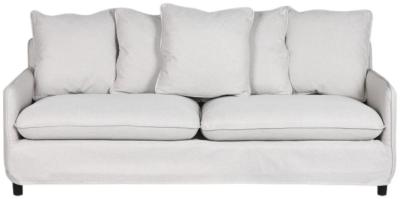 Modern Beige Fabric Couch 2 Seater Sofa