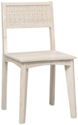 Set Of 2 Romantic Beige Wood Dining Chair