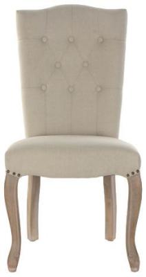 Set Of 2 Traditional Beige Fabric Dining Chair