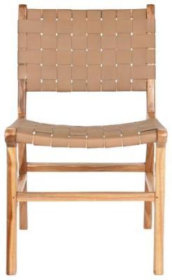 Product photograph of Set Of 2 Beige Leather Outdoor Chair from Choice Furniture Superstore