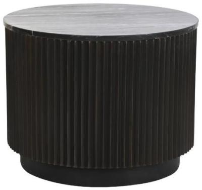 Product photograph of Modern Black Marble And Metal Round Coffee Table from Choice Furniture Superstore