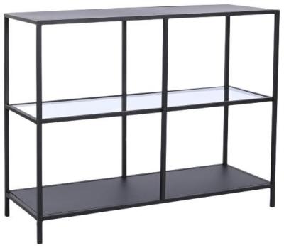 Urban Black Metal And Glass Console Table