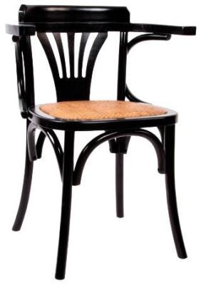 Set Of 2 Vintage Black Outdoor Dining Armchair