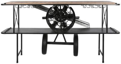 Loft Black Metal Airplane Console Table