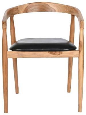 Product photograph of Set Of 2 Scandi Black Leather Dining Chair from Choice Furniture Superstore