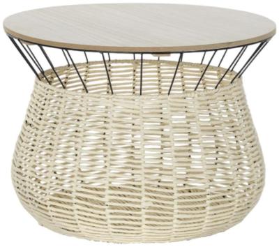 Boho Natural Round Coffee Table