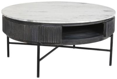 White Marble Round Coffee Table