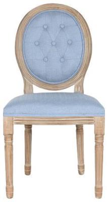 Set Of 2 Wokha Blue Fabric Dining Chair