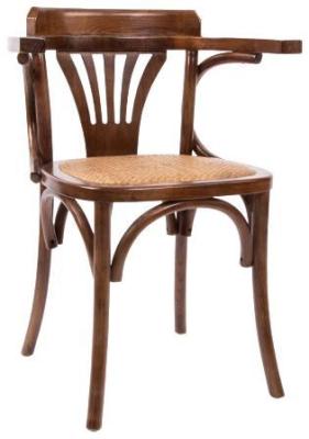 Set Of 2 Vintage Brown Wooden Dining Chair