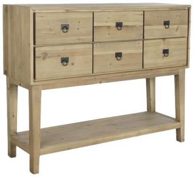 Product photograph of Oriental Brown 6 Drawer Console Table from Choice Furniture Superstore