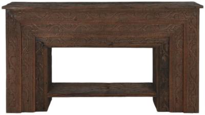 Product photograph of Indian Dark Brown Console Table from Choice Furniture Superstore