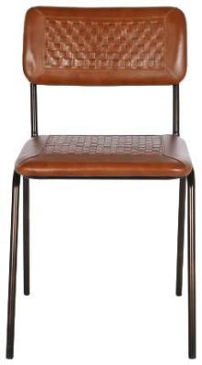 Product photograph of Set Of 2 Brown Faux Leather Dining Chair from Choice Furniture Superstore