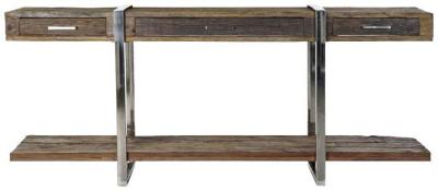 Modern Brown Recicled Wood Console Table