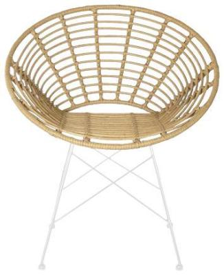 Set Of 2 Garden Brown Rattan Outdoor Chair