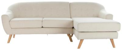 Scandi Cream Fabric Chaise Longue Sofabed