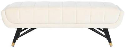 Product photograph of Cream Fabric Bench from Choice Furniture Superstore