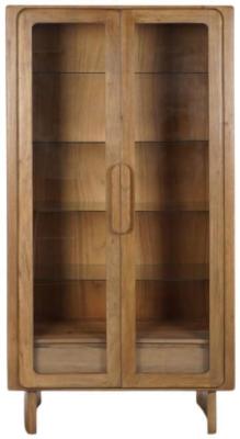 Acacia Wood 2 Door Display Cabinet