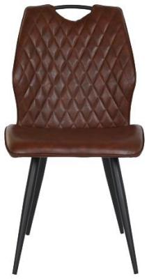 Set Of 2 Modern Dark Brown Dining Chair