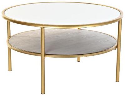 Product photograph of Glam Mirrored Round Coffee Table from Choice Furniture Superstore