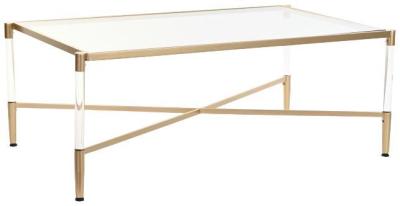 Glam White Acrylic Coffee Table