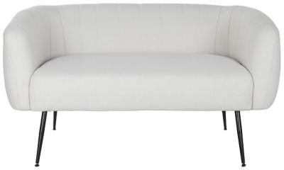 Scandi White Fabric 2 Seater Sofa