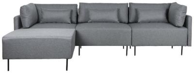 Modern Grey Fabric Couch Corner Sofabed