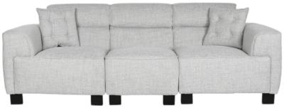 Modern Grey Fabric Couch 3 Seater Sofa