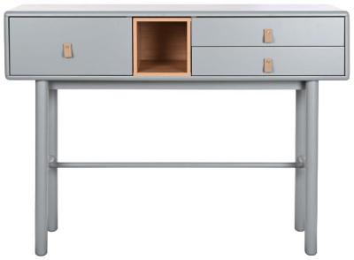 Scandi Grey Wood 3 Drawer Console Table