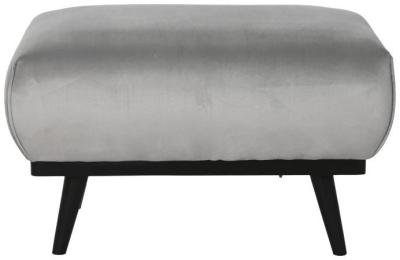 Grey Fabric Footstool