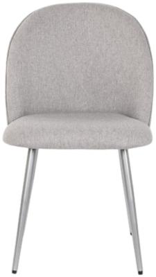 Set Of 2 Tonk Grey Fabric Dining Chair