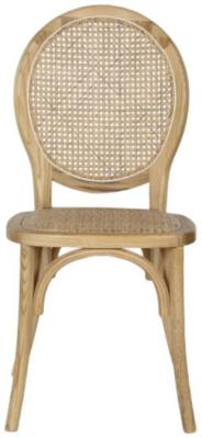 Set Of 2 Romantic Light Brown Rattan Dining Chair