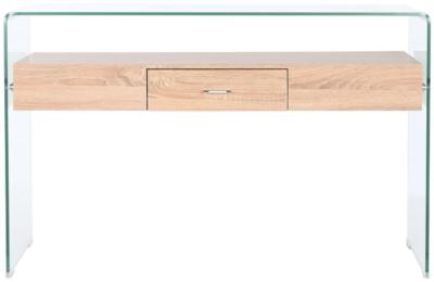 Product photograph of Modern Glass 1 Drawer Console Table from Choice Furniture Superstore