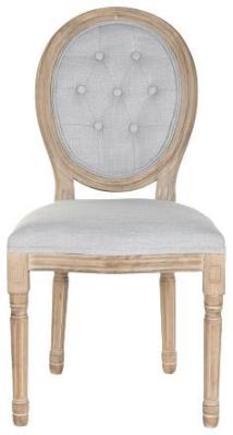 Set Of 2 Wokha Light Grey Fabric Dining Chair